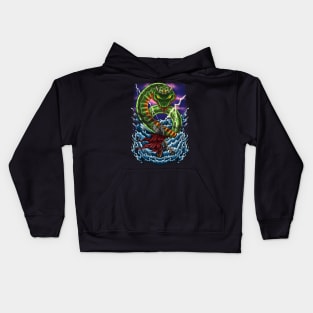 Ragnarok Showdown: Thor vs Jormungandr Design Kids Hoodie